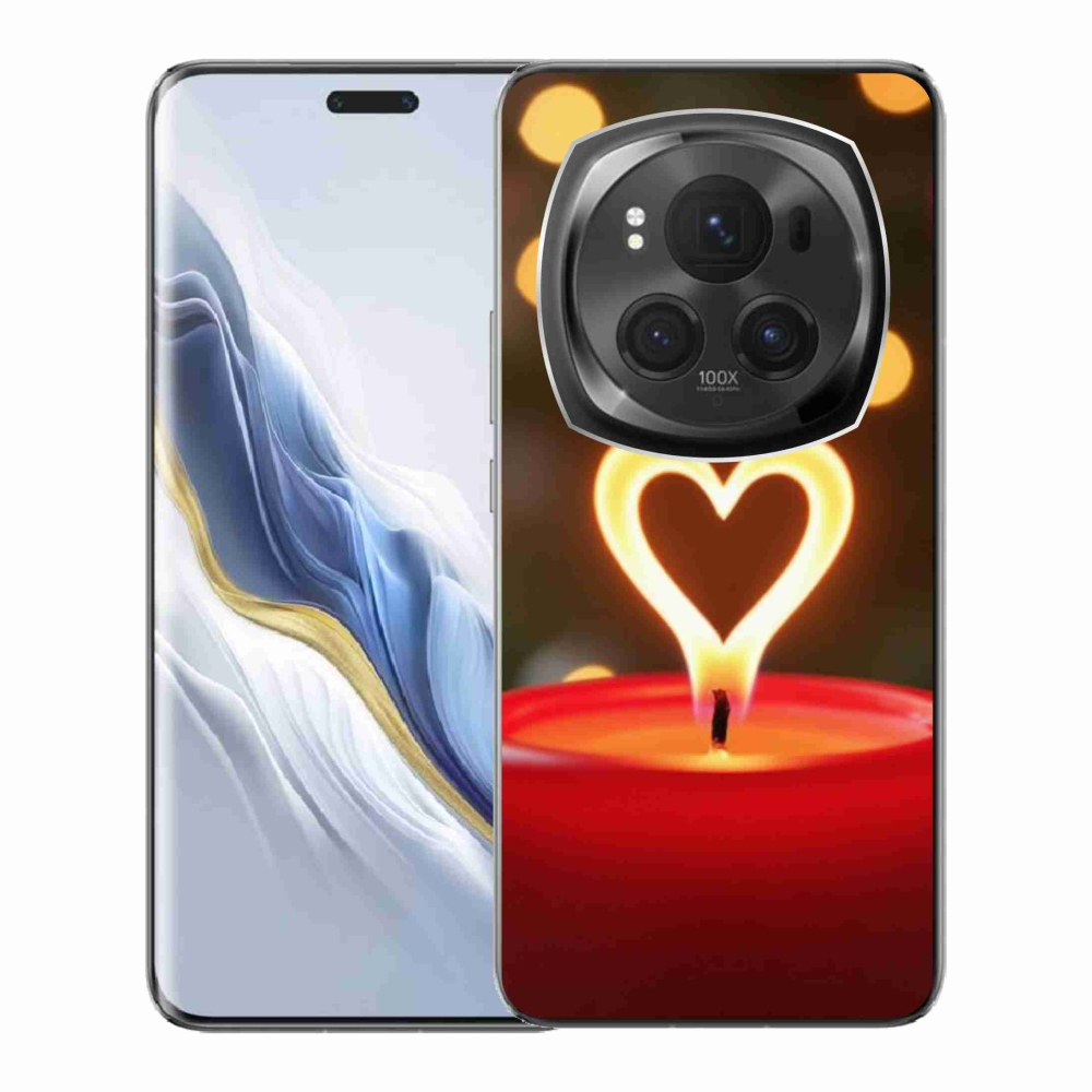 Gelový kryt mmCase na Honor Magic 6 Pro 5G - srdce z plamene