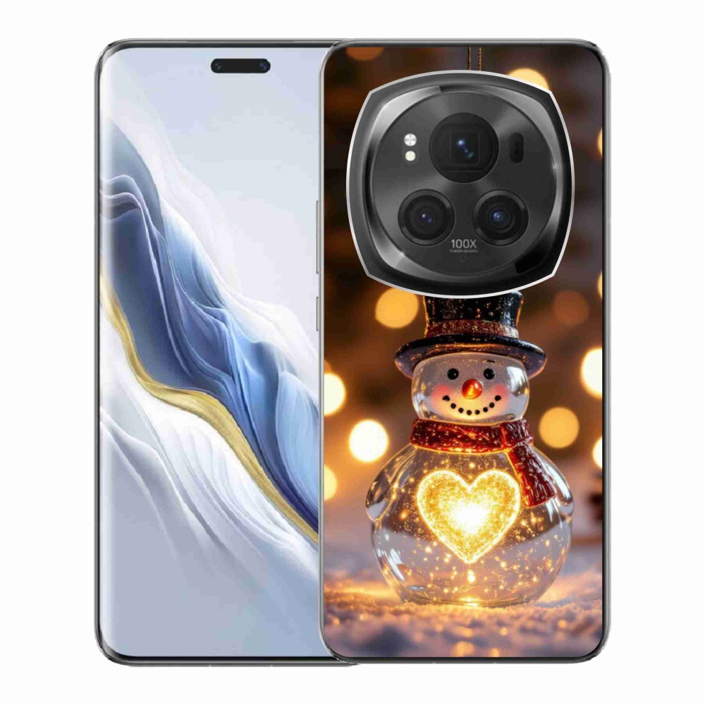Gelový kryt mmCase na Honor Magic 6 Pro 5G - svítící vánoční sněhulák