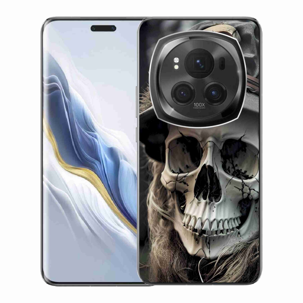 Gelový kryt mmCase na Honor Magic 6 Pro 5G - temná lebka