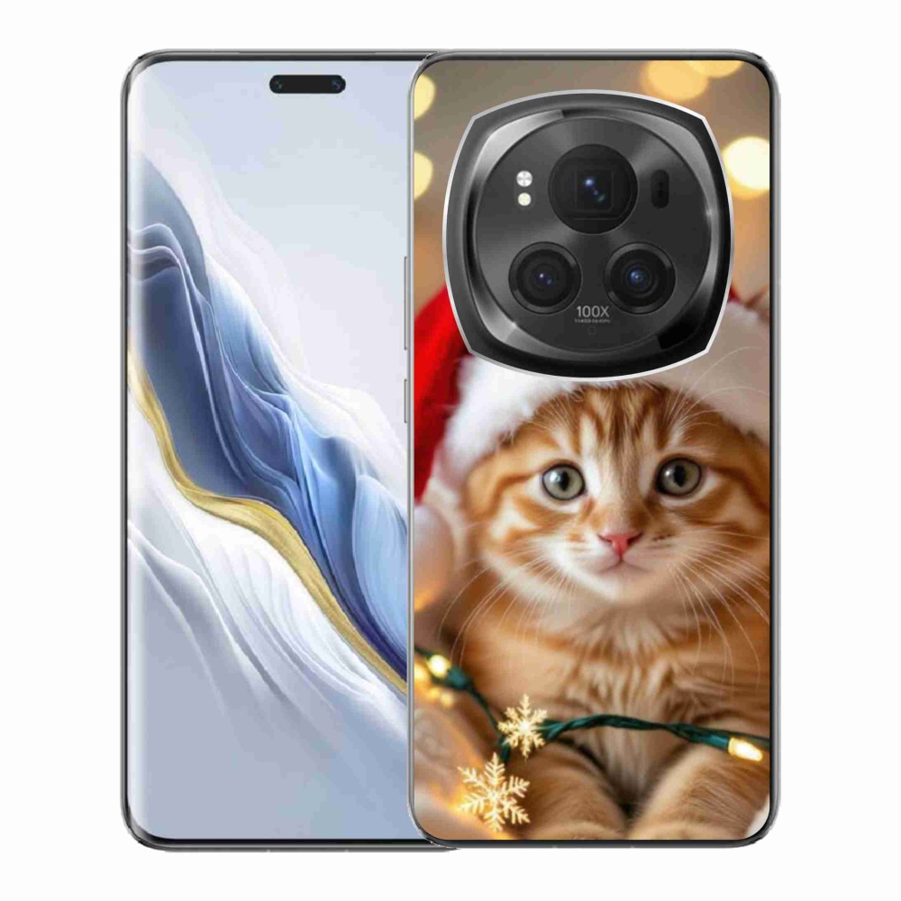 Gelový kryt mmCase na Honor Magic 6 Pro 5G - vánoční kotě