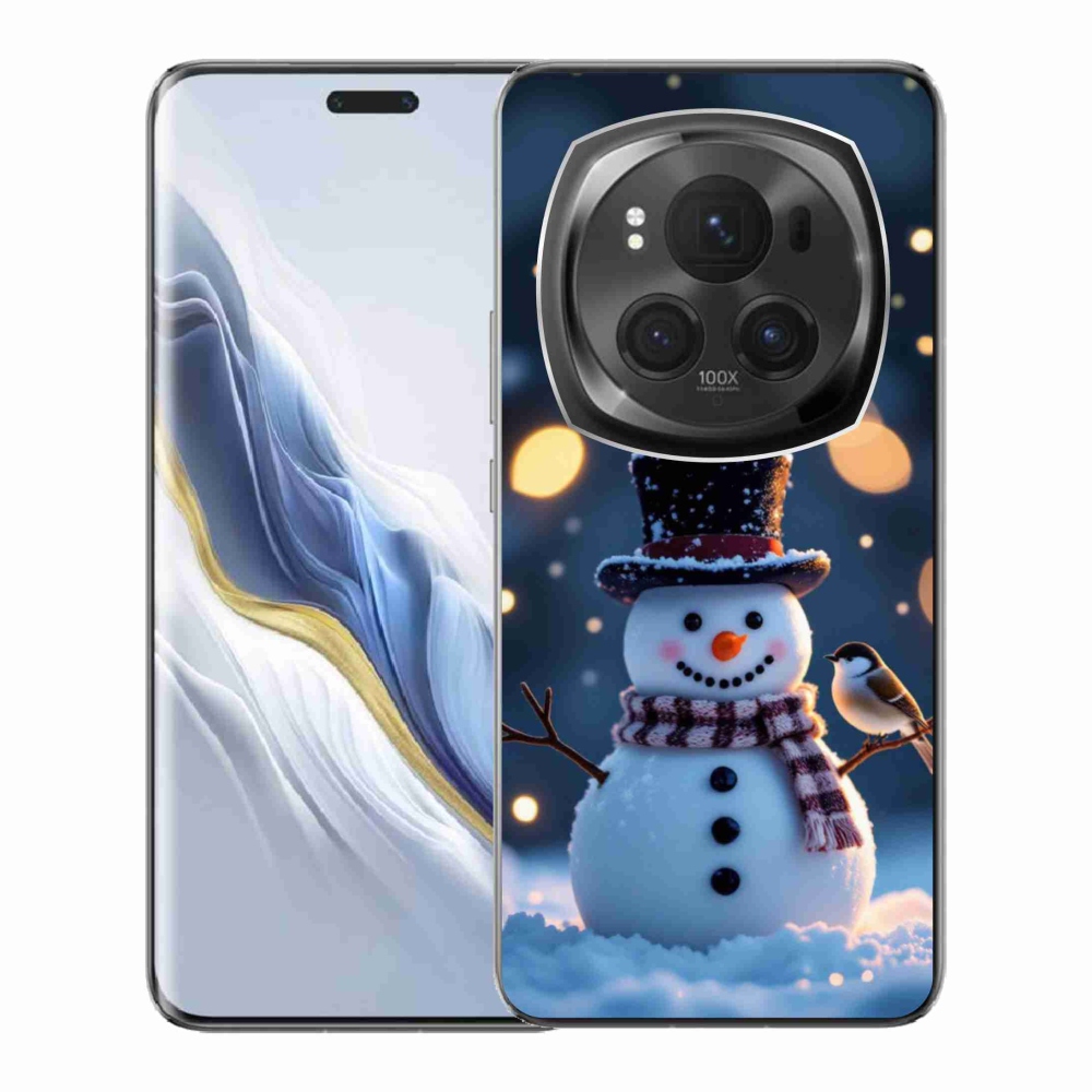 Gelový kryt mmCase na Honor Magic 6 Pro 5G - vánoční sněhulák