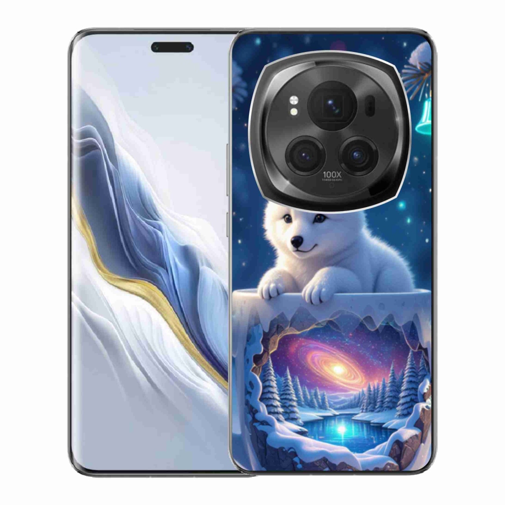 Gelový kryt mmCase na Honor Magic 6 Pro 5G - vánoční štěně