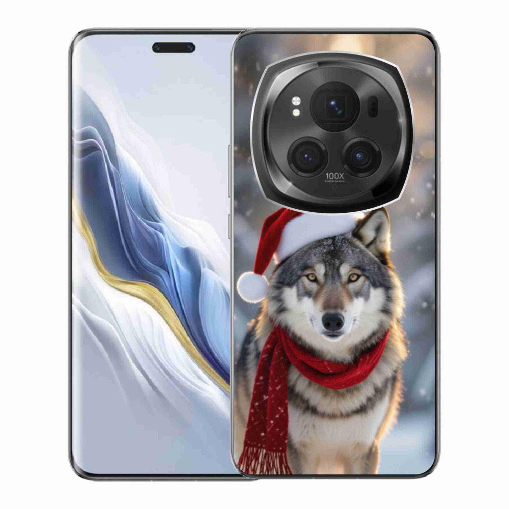 Gelový kryt mmCase na Honor Magic 6 Pro 5G - vánoční vlk