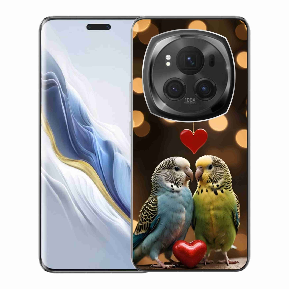 Gelový kryt mmCase na Honor Magic 6 Pro 5G - zamilovaní papoušci