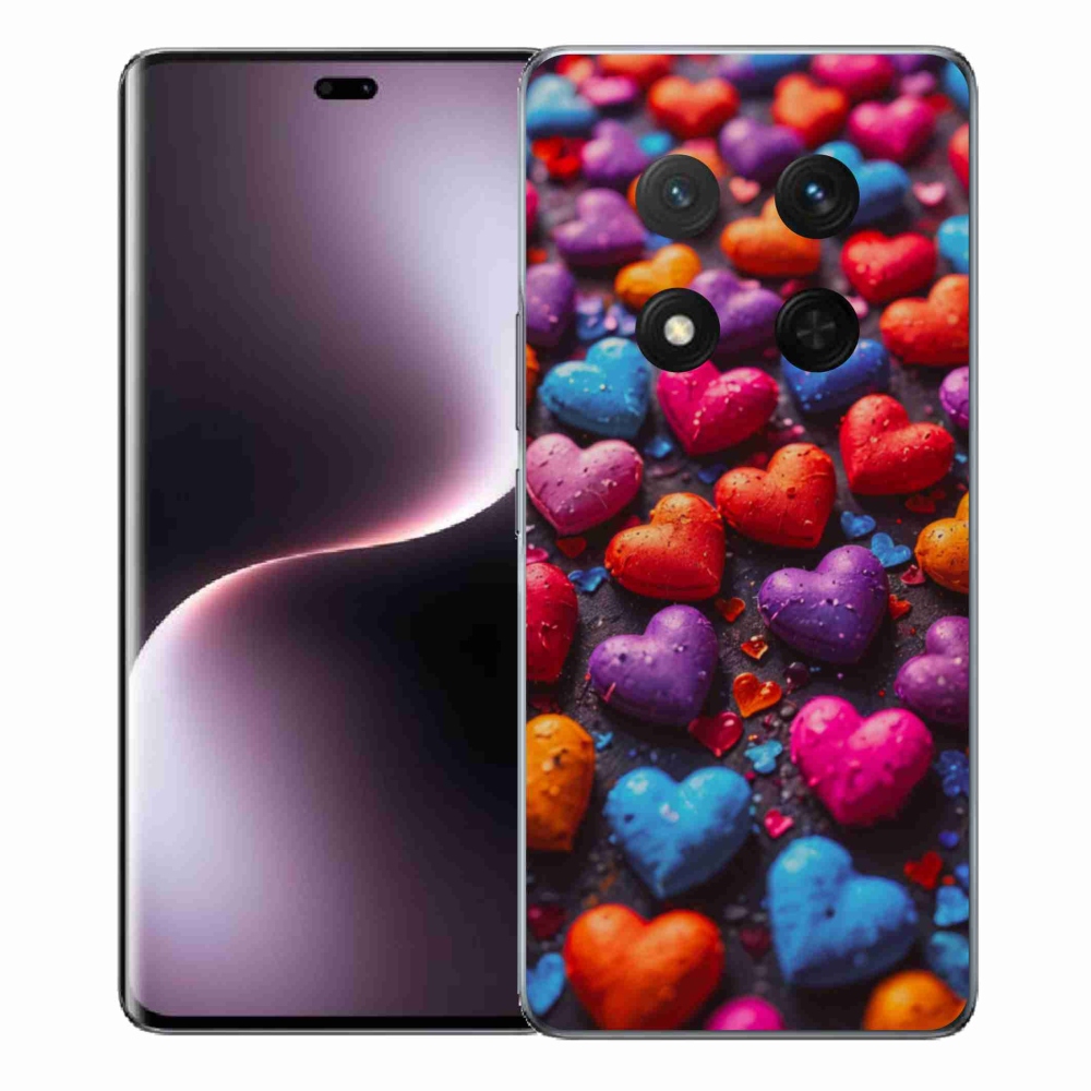 Gelový kryt mmCase na Honor Magic 7 Lite 5G - barevná srdce