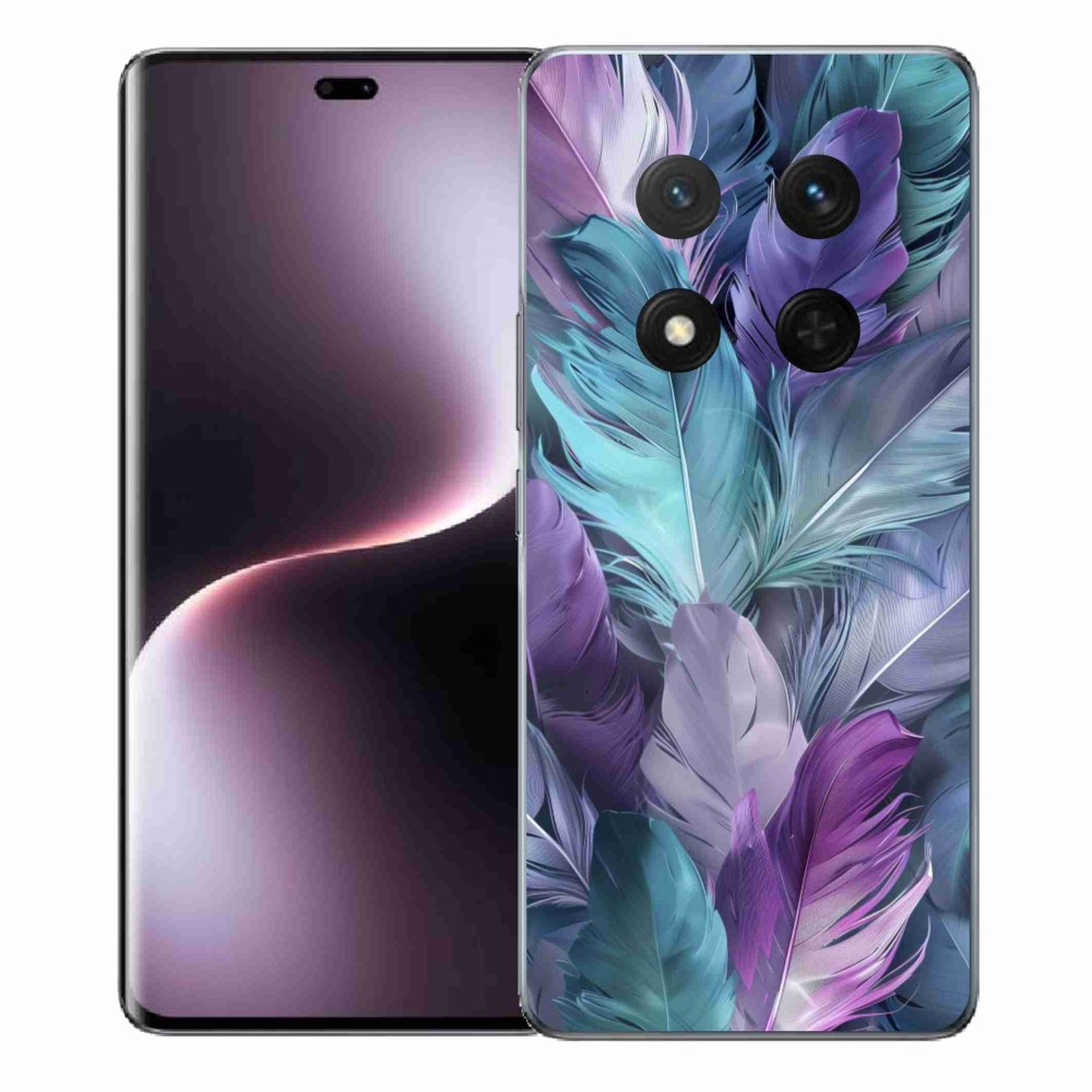 Gelový kryt mmCase na Honor Magic 7 Lite 5G - barevné peří 2