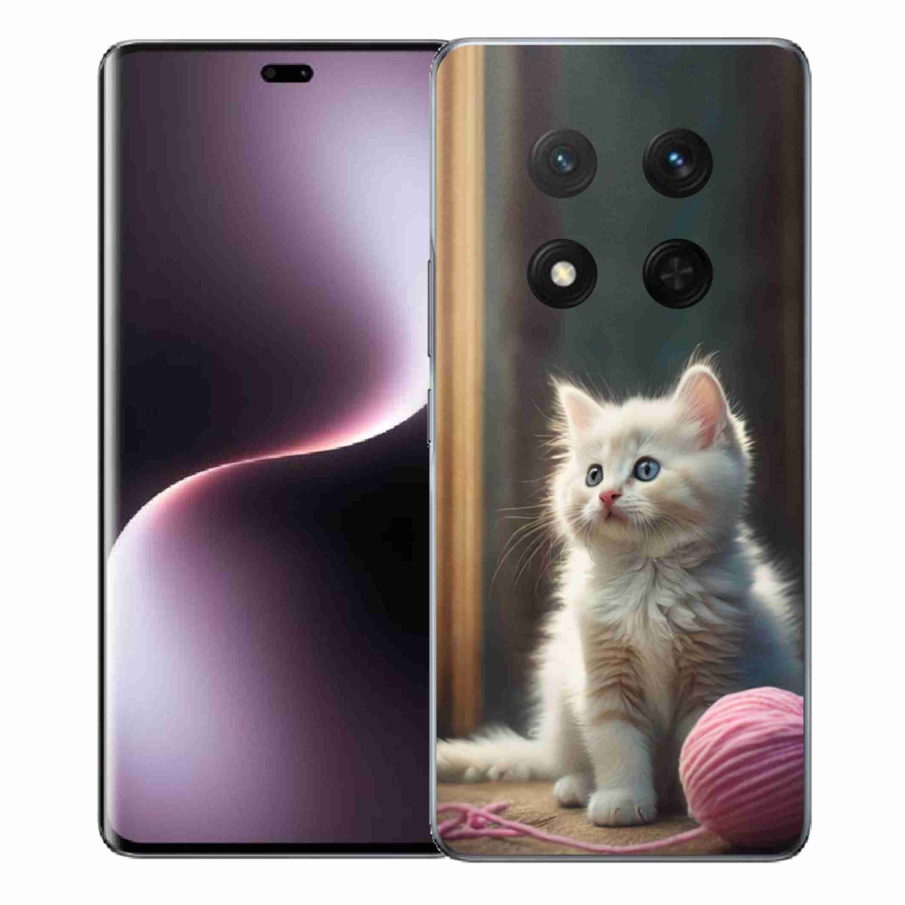 Gelový kryt mmCase na Honor Magic 7 Lite 5G - bílé kotě 2