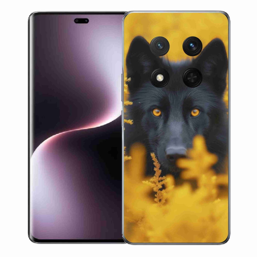 Gelový kryt mmCase na Honor Magic 7 Lite 5G - černý vlk 2