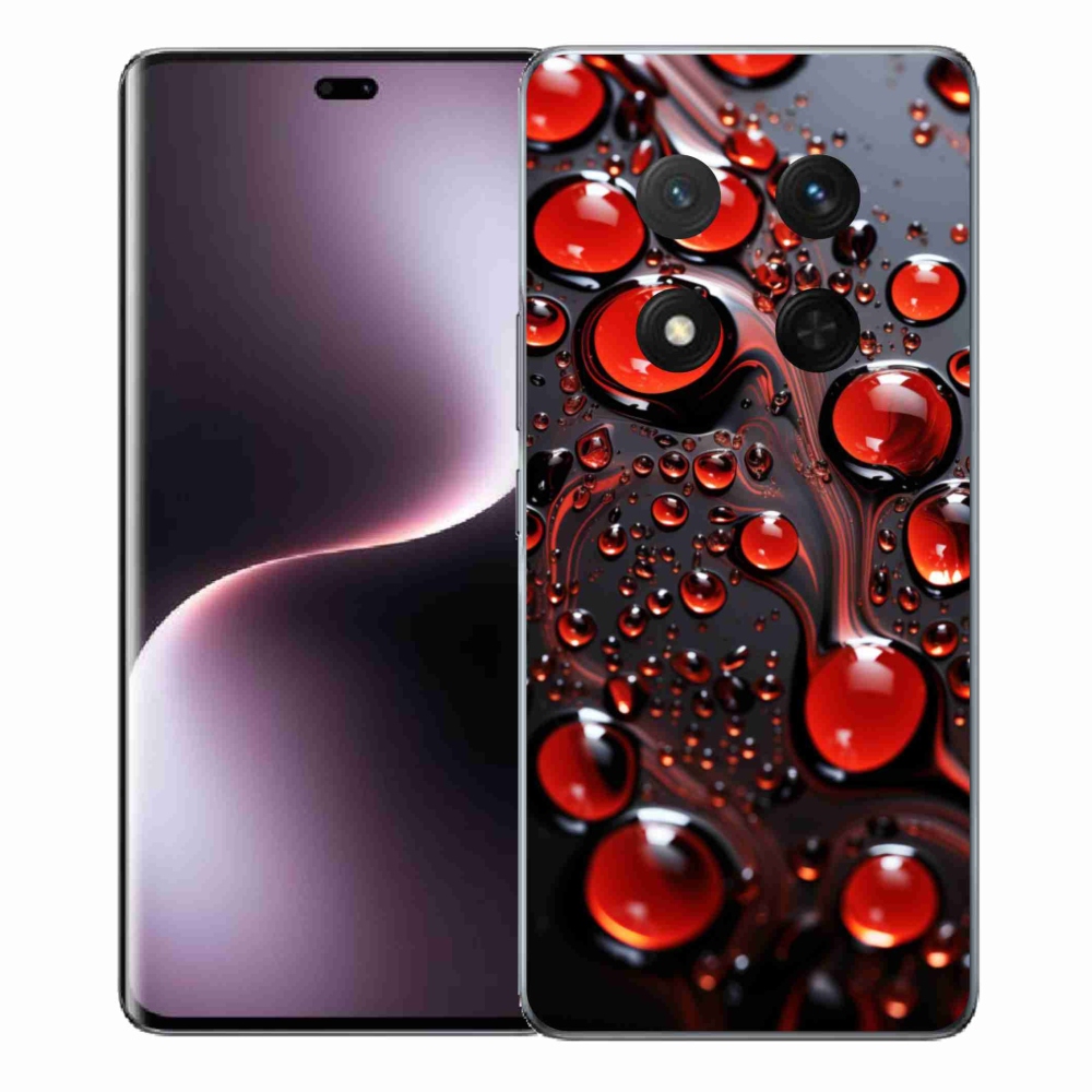 Gelový kryt mmCase na Honor Magic 7 Lite 5G - červené kapky 2
