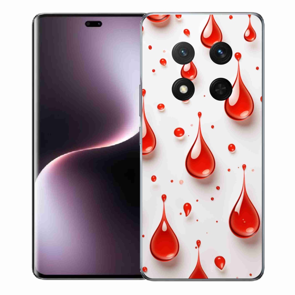 Gelový kryt mmCase na Honor Magic 7 Lite 5G - červené kapky