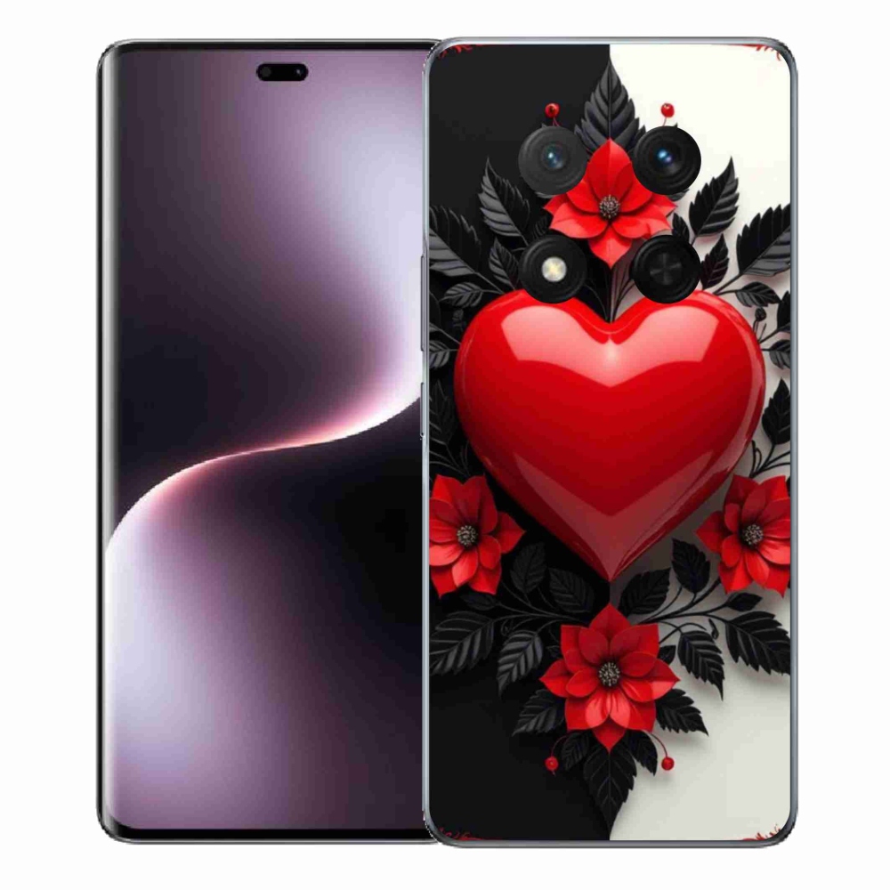 Gelový kryt mmCase na Honor Magic 7 Lite 5G - červené srdce