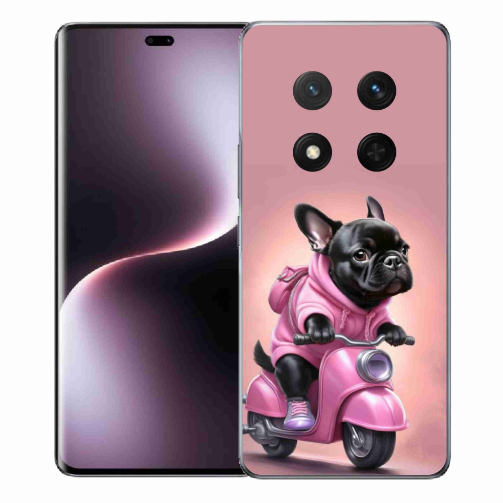 Gelový kryt mmCase na Honor Magic 7 Lite 5G - francouzský buldoček na skútru