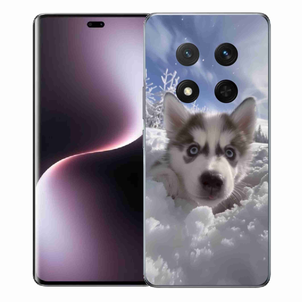 Gelový kryt mmCase na Honor Magic 7 Lite 5G - husky ve sněhu