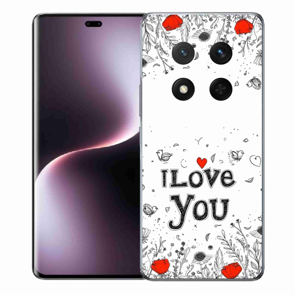 Gelový kryt mmCase na Honor Magic 7 Lite 5G - I love you bílé pozadí