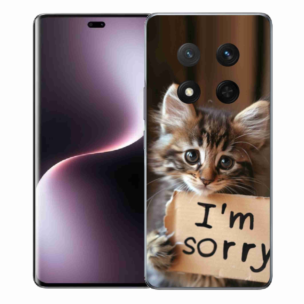 Gelový kryt mmCase na Honor Magic 7 Lite 5G - kočíčí omluva