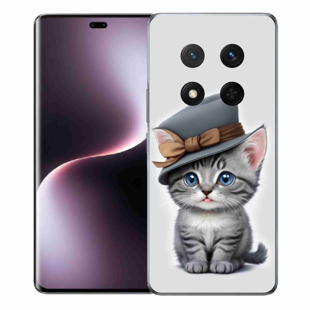 Gelový kryt mmCase na Honor Magic 7 Lite 5G - kotě s kloboukem