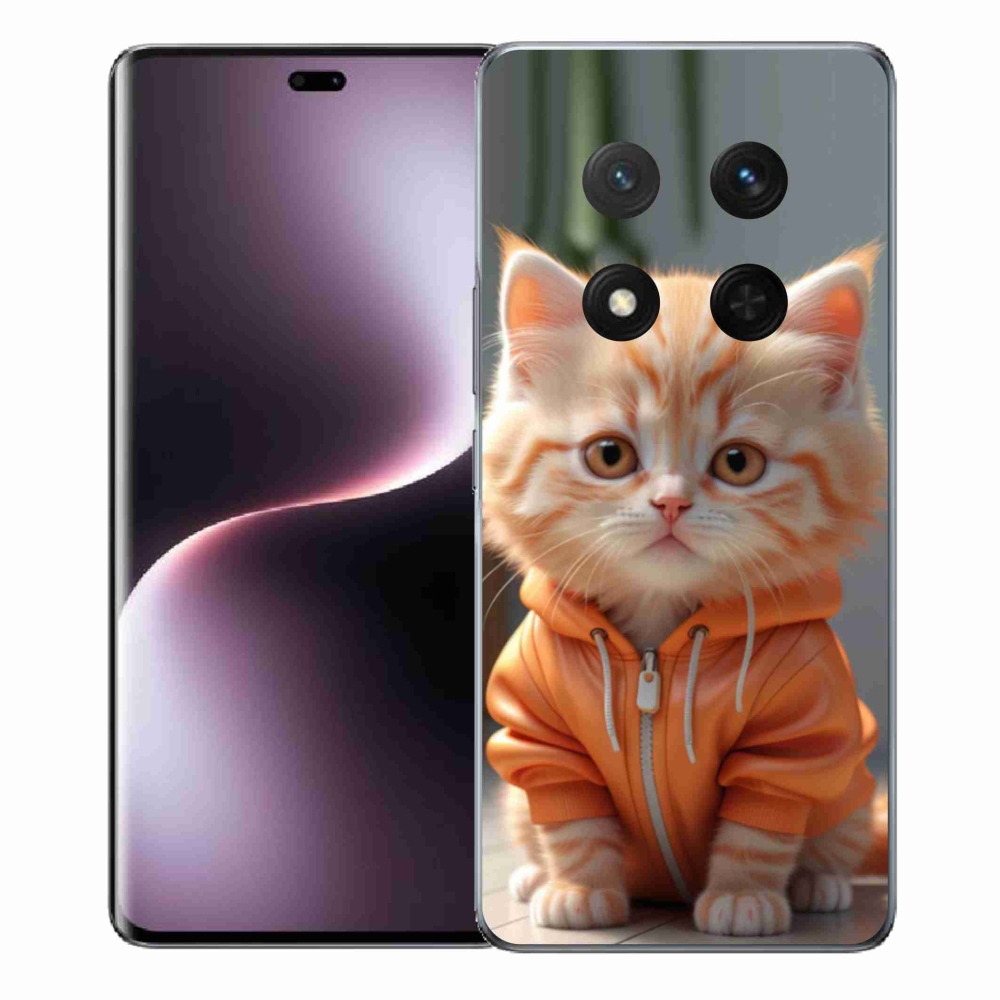 Gelový kryt mmCase na Honor Magic 7 Lite 5G - kotě v mikině