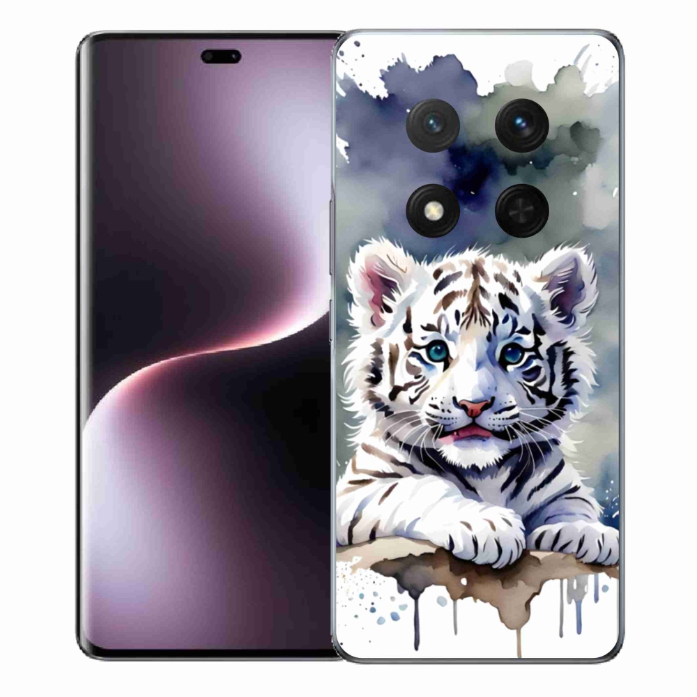 Gelový kryt mmCase na Honor Magic 7 Lite 5G - mládě bílého tygra