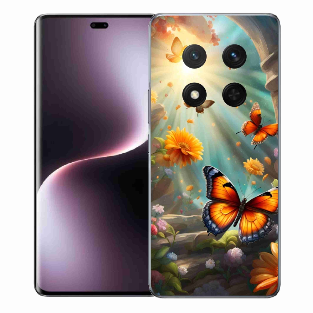 Gelový kryt mmCase na Honor Magic 7 Lite 5G - motýlí zahrada 2