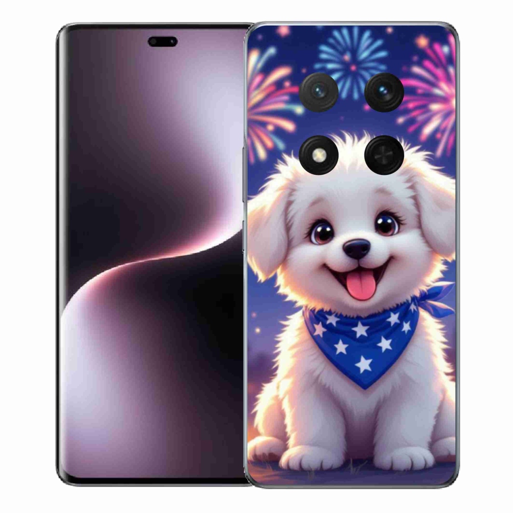 Gelový kryt mmCase na Honor Magic 7 Lite 5G - slavnostní štěně
