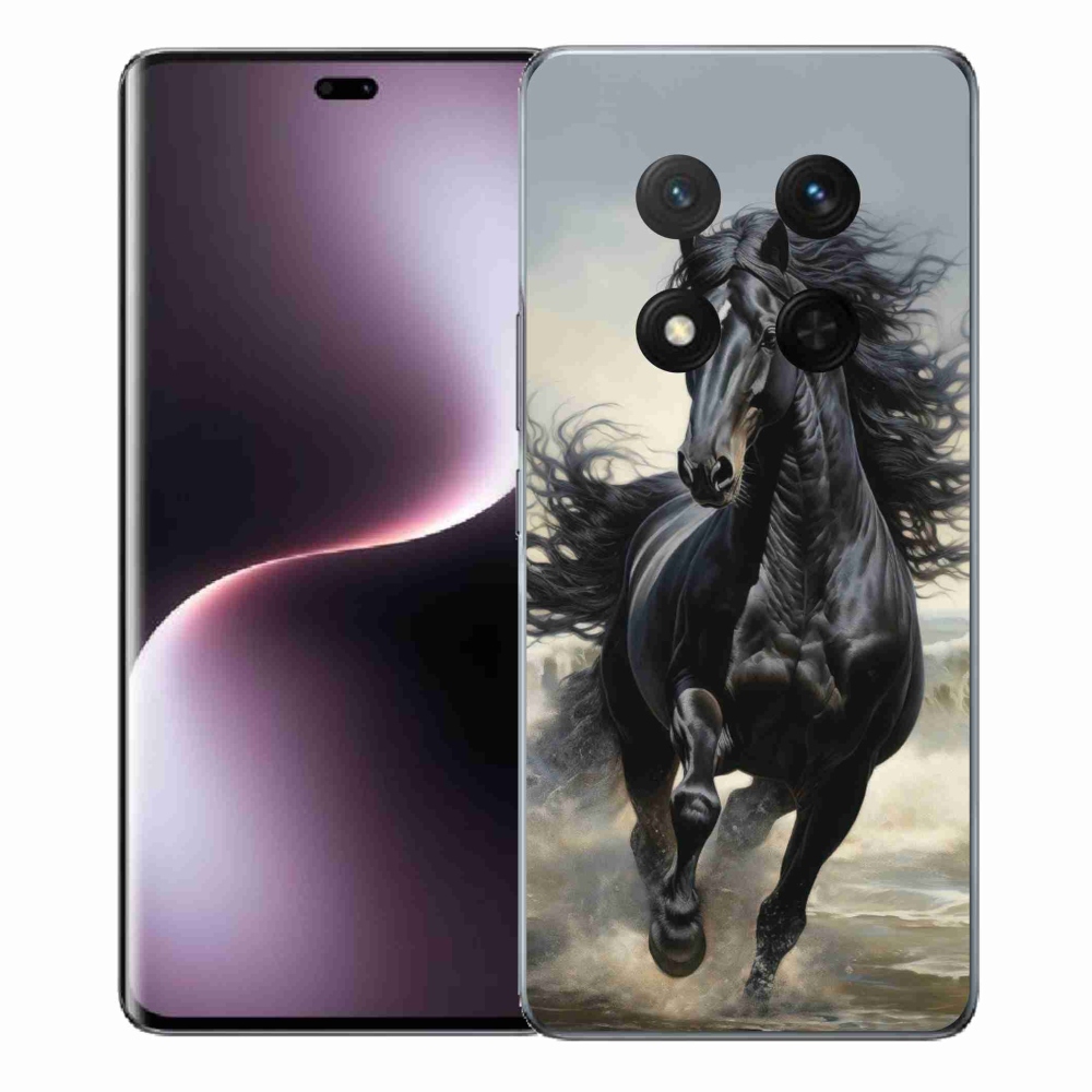 Gelový kryt mmCase na Honor Magic 7 Lite - běžící černý kůň