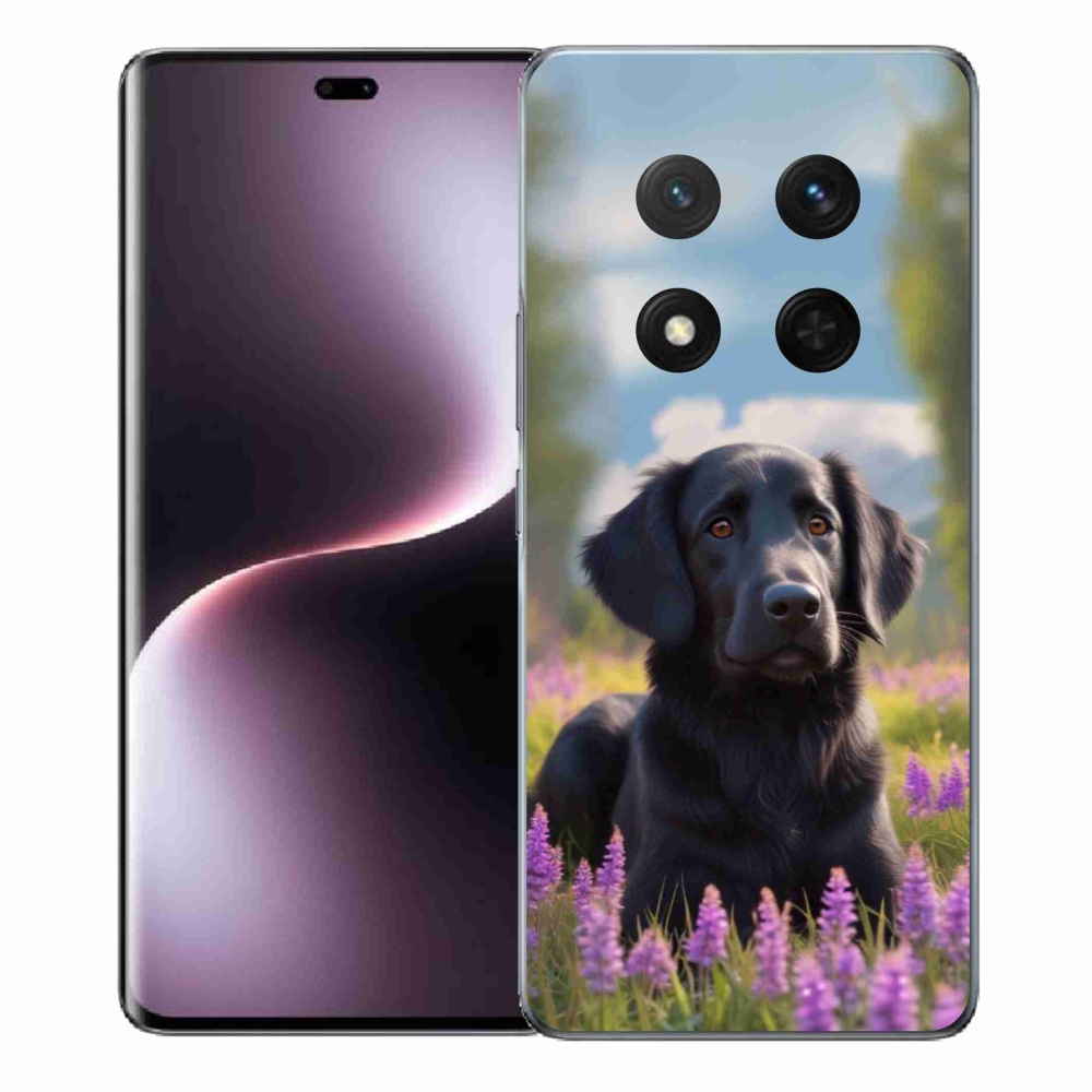 Gelový kryt mmCase na Honor Magic 7 Lite - elegantní černý retrívr