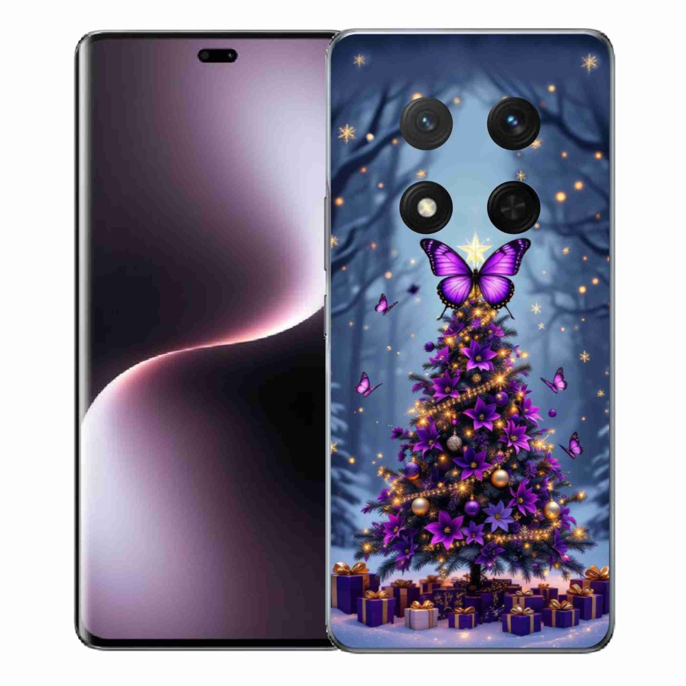 Gelový kryt mmCase na Honor Magic 7 Lite - motýlí vánoční stromek