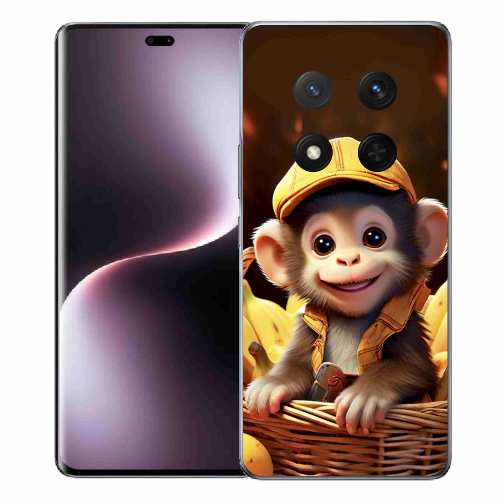 Gelový kryt mmCase na Honor Magic 7 Lite - opice v košíku