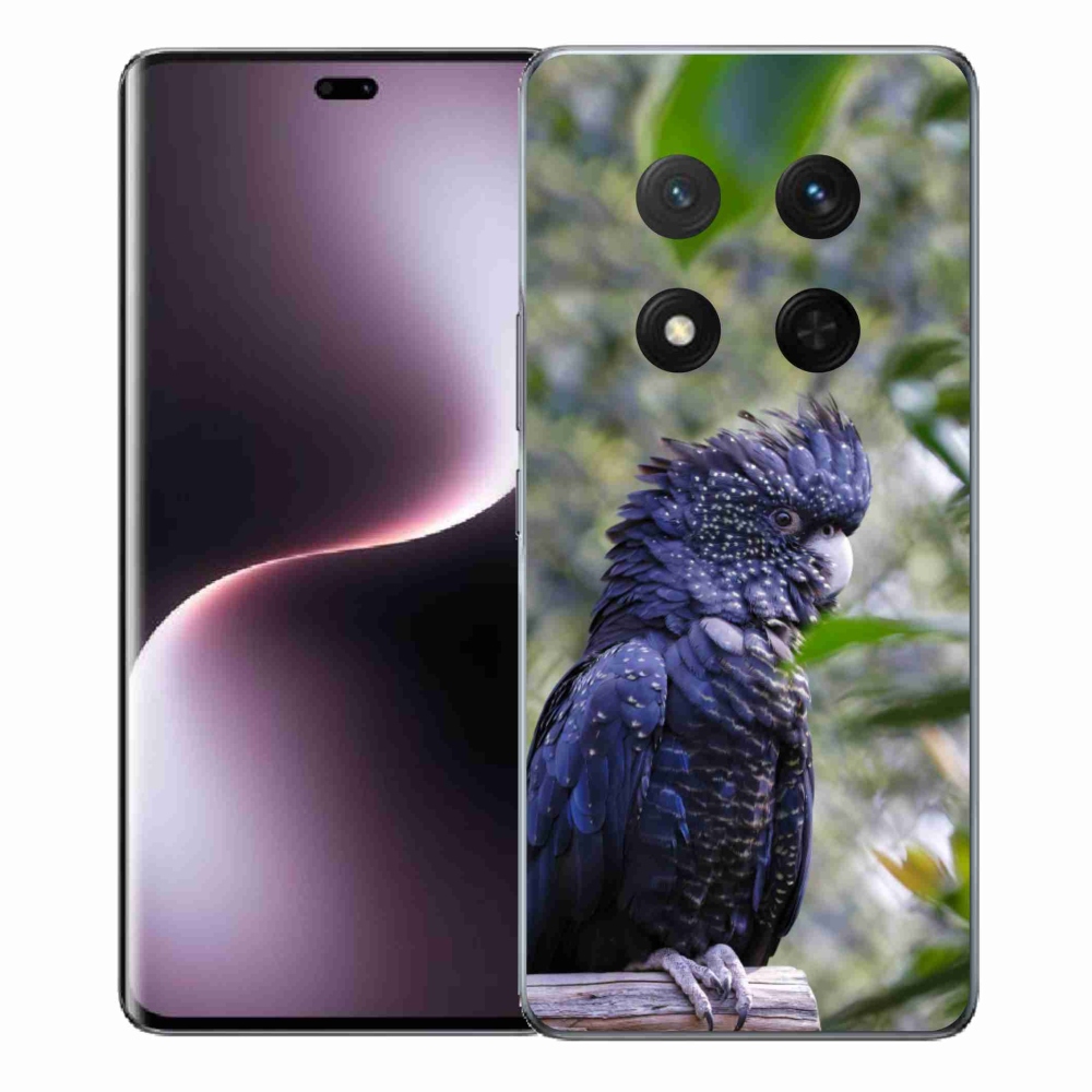 Gelový kryt mmCase na Honor Magic 7 Lite - papoušek kakadu černý