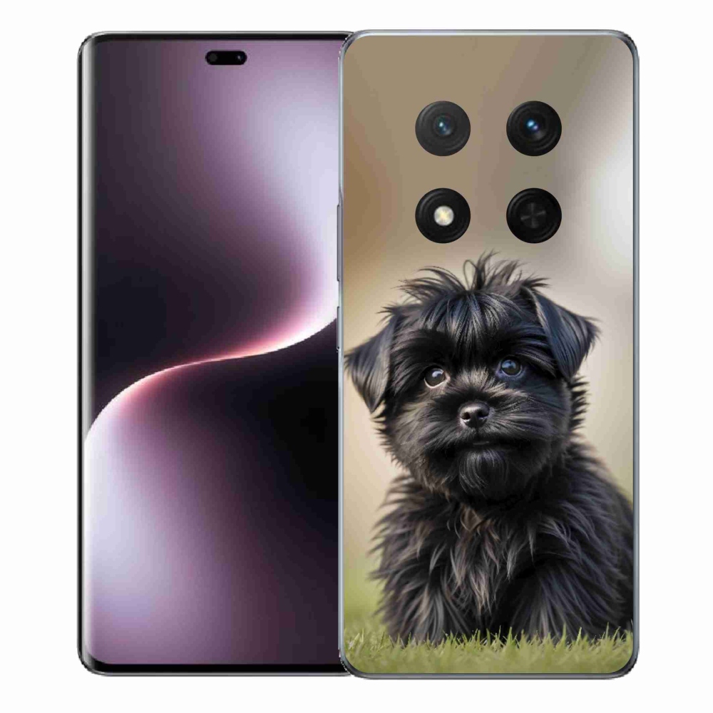 Gelový kryt mmCase na Honor Magic 7 Lite - roztomilý černý pejsek
