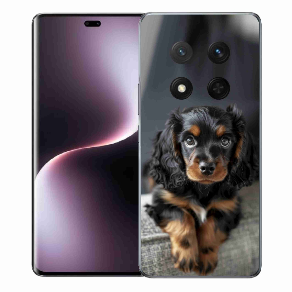 Gelový kryt mmCase na Honor Magic 7 Lite - roztomilý dlouhosrstý jezevčík