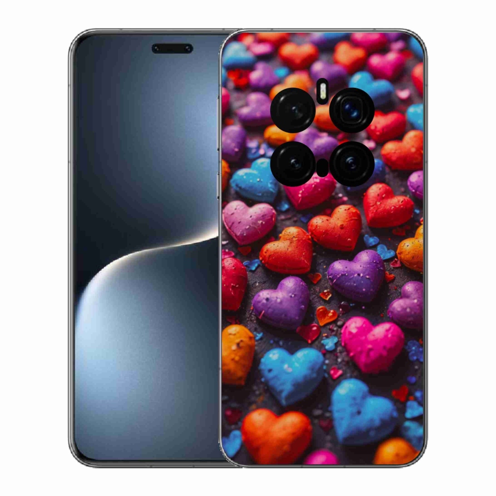 Gelový kryt mmCase na Honor Magic 7 Pro 5G - barevná srdce