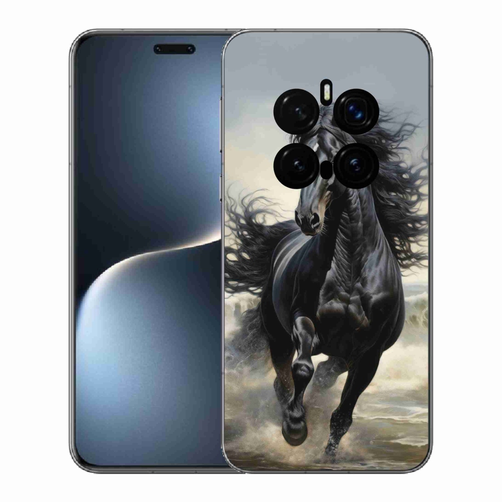 Gelový kryt mmCase na Honor Magic 7 Pro 5G - běžící černý kůň