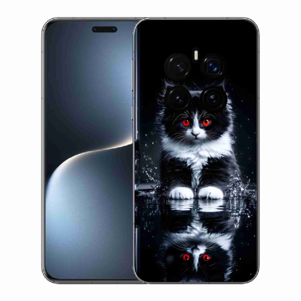 Gelový kryt mmCase na Honor Magic 7 Pro 5G - černobílé kotě