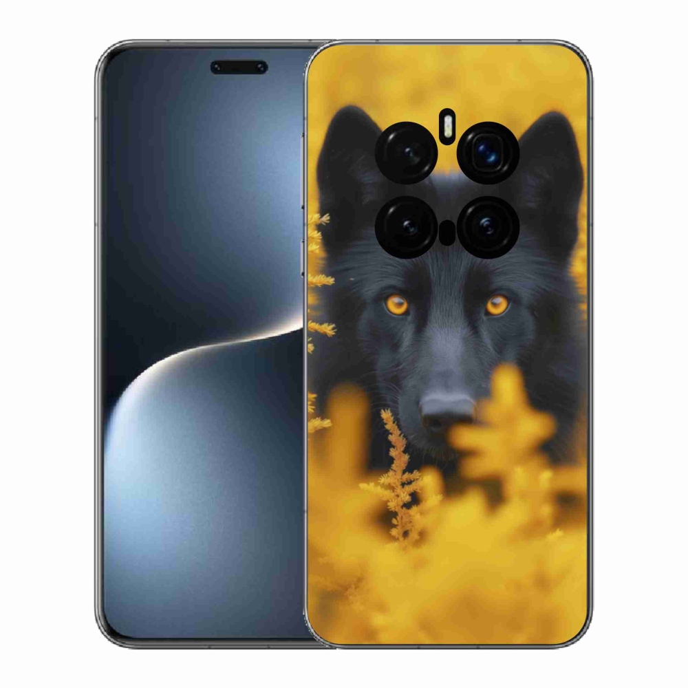 Gelový kryt mmCase na Honor Magic 7 Pro 5G - černý vlk 2