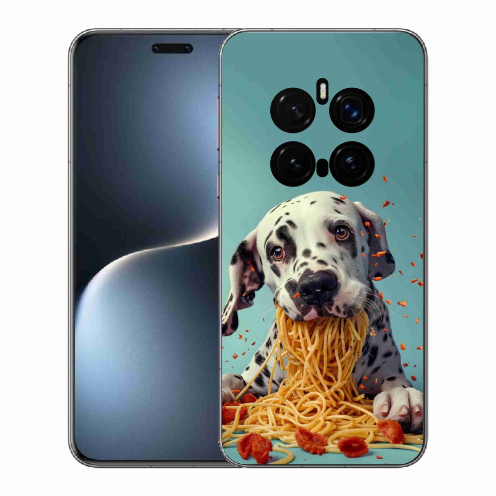 Gelový kryt mmCase na Honor Magic 7 Pro 5G - dalmatin a špagety