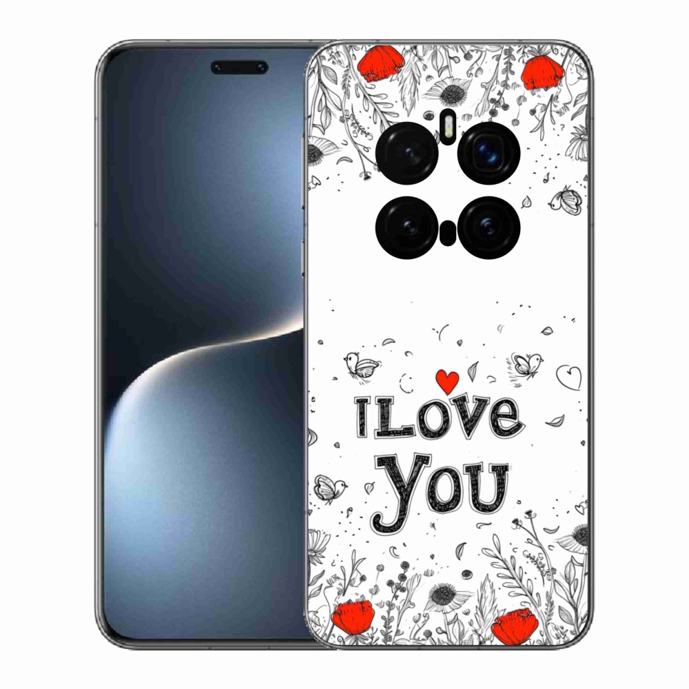 Gelový kryt mmCase na Honor Magic 7 Pro 5G - I love you bílé pozadí