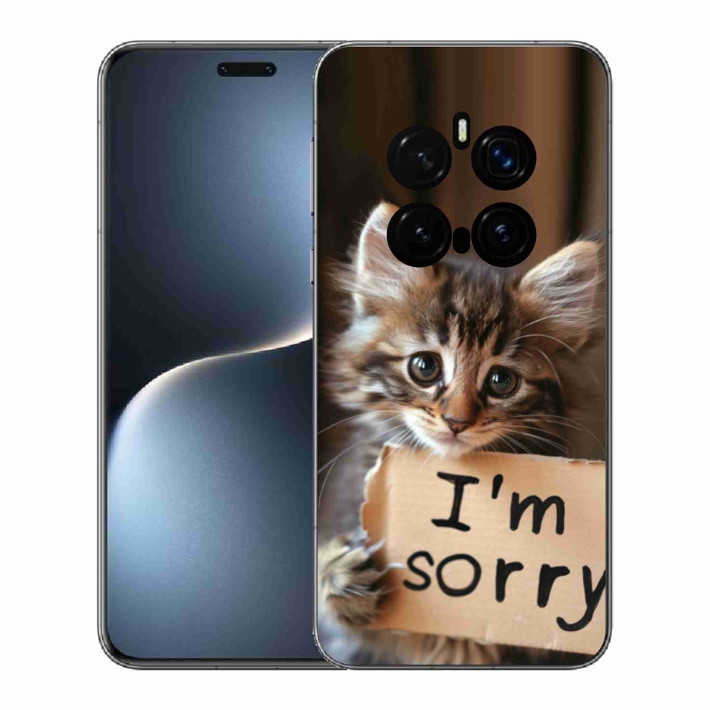 Gelový kryt mmCase na Honor Magic 7 Pro 5G - kočíčí omluva