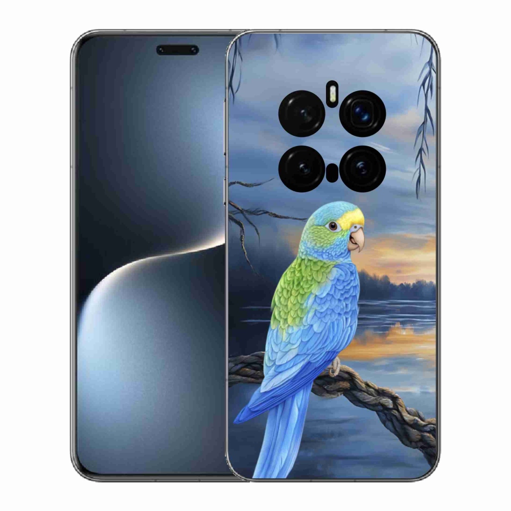 Gelový kryt mmCase na Honor Magic 7 Pro 5G - modrý papoušek
