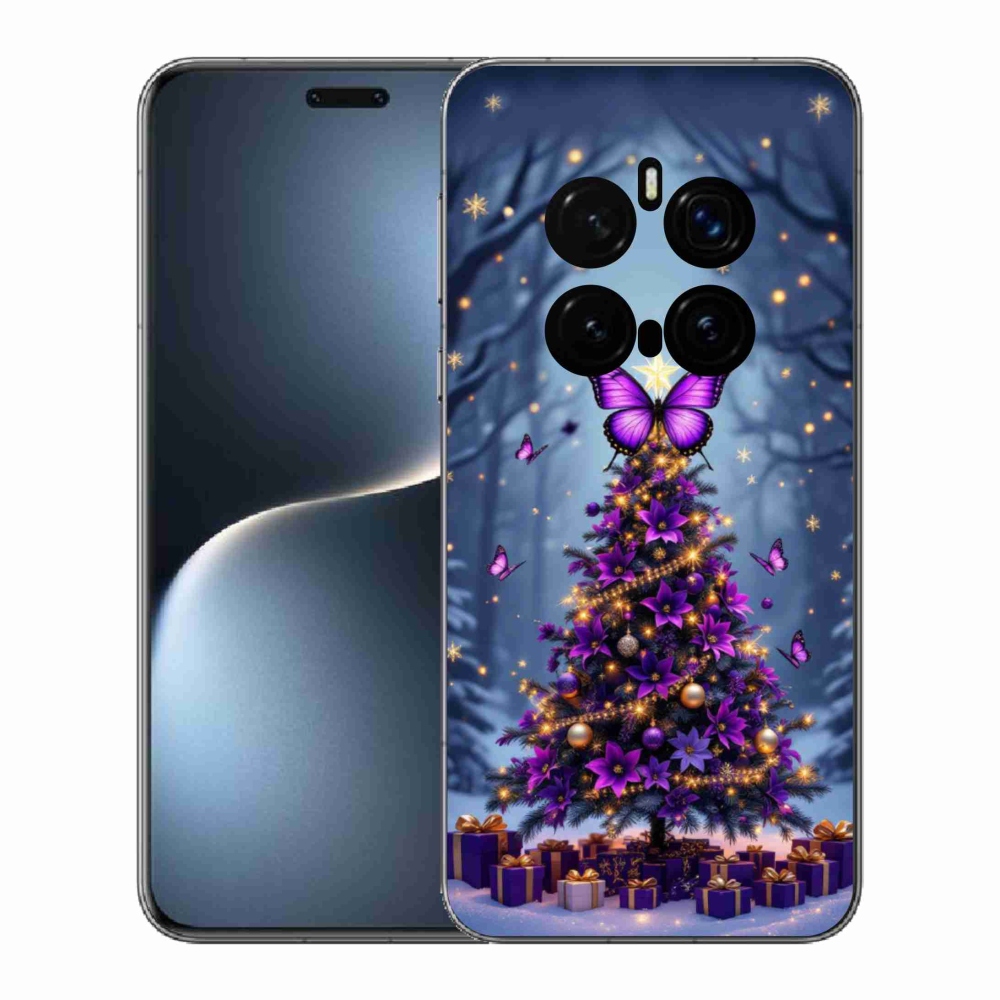 Gelový kryt mmCase na Honor Magic 7 Pro 5G - motýlí vánoční stromek
