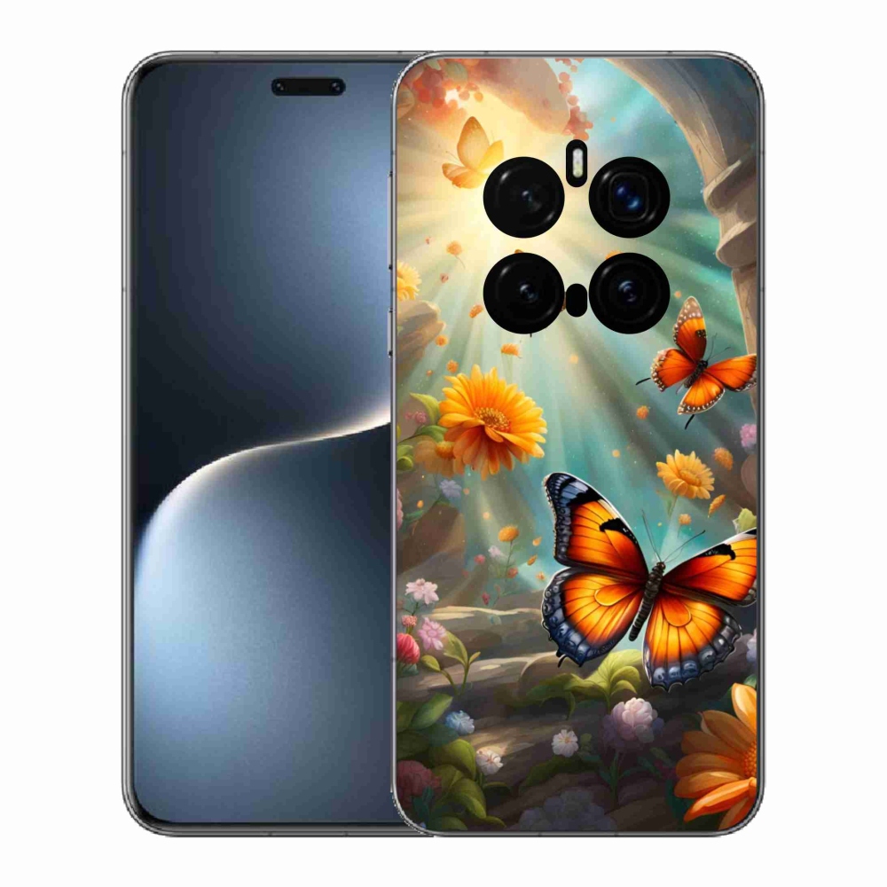 Gelový kryt mmCase na Honor Magic 7 Pro 5G - motýlí zahrada 2
