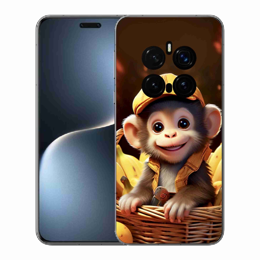 Gelový kryt mmCase na Honor Magic 7 Pro 5G - opice v košíku