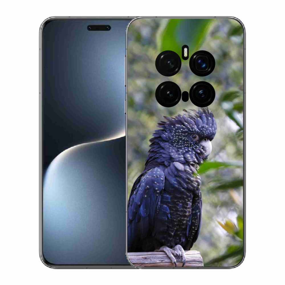 Gelový kryt mmCase na Honor Magic 7 Pro 5G - papoušek kakadu černý