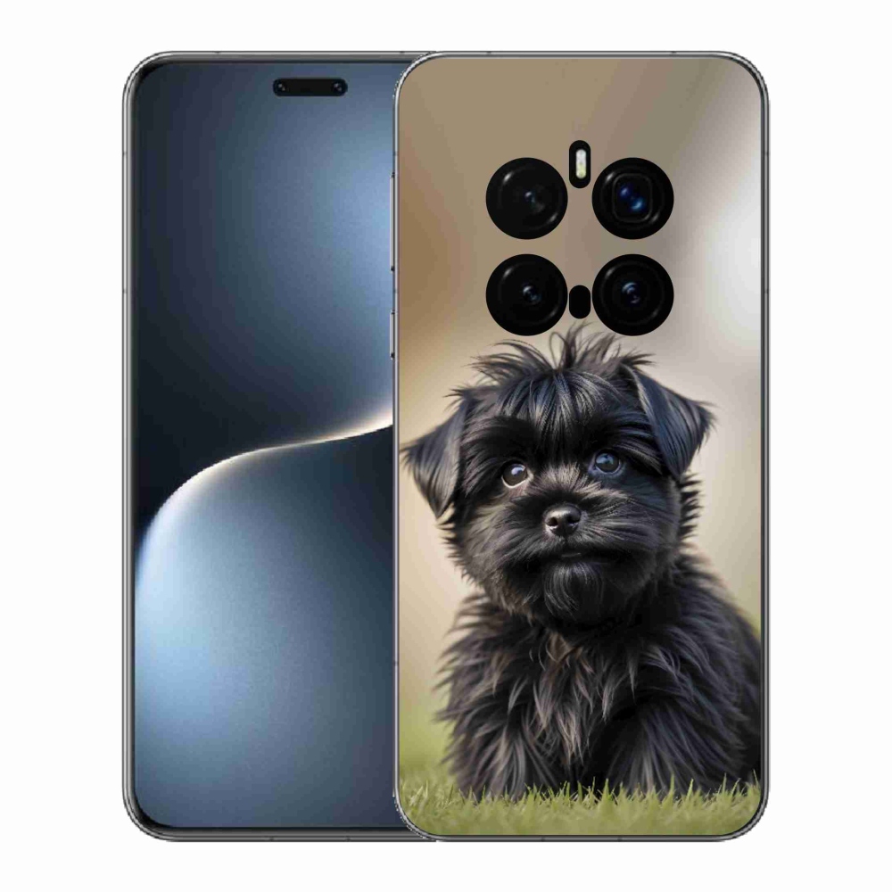 Gelový kryt mmCase na Honor Magic 7 Pro 5G - roztomilý černý pejsek