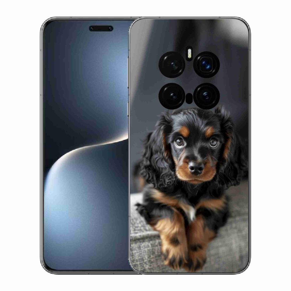 Gelový kryt mmCase na Honor Magic 7 Pro 5G - roztomilý dlouhosrstý jezevčík