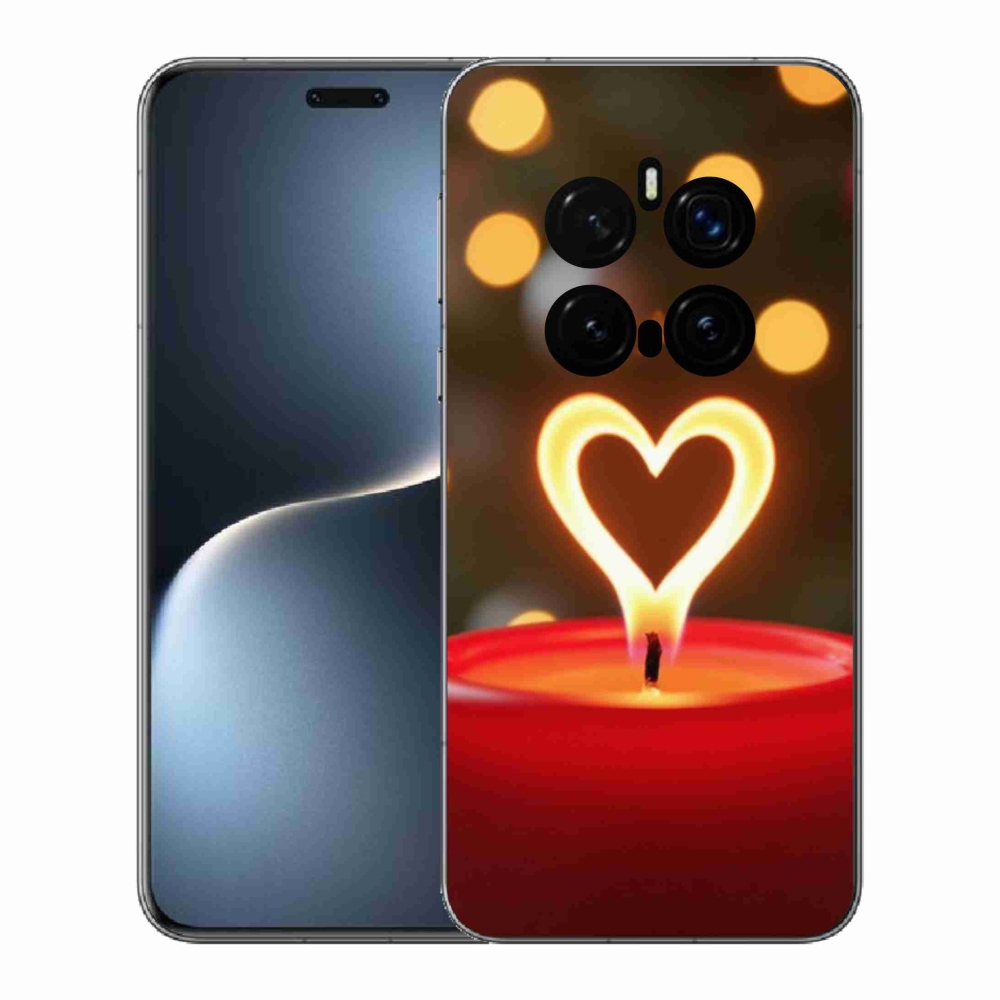 Gelový kryt mmCase na Honor Magic 7 Pro 5G - srdce z plamene