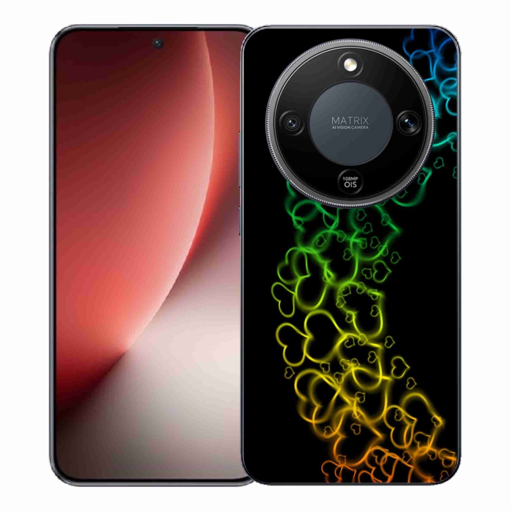 Gelový kryt mmCase na Honor Magic 8 Lite 5G - barevná srdíčka