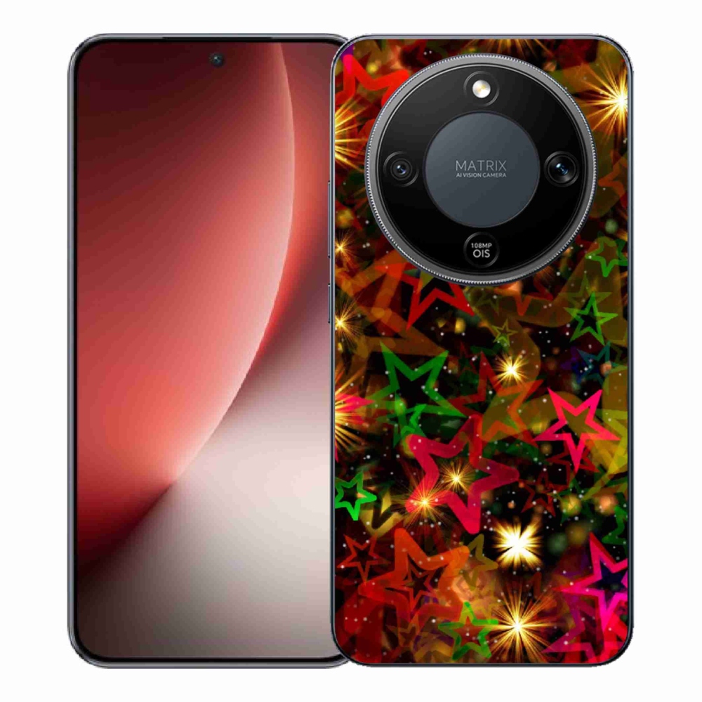 Gelový kryt mmCase na Honor Magic 8 Lite 5G - barevné hvězdičky