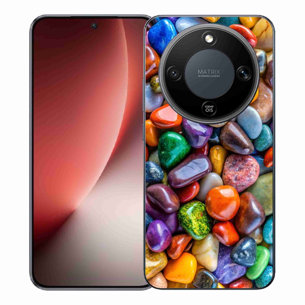 Gelový kryt mmCase na Honor Magic 8 Lite 5G - barevné kamínky