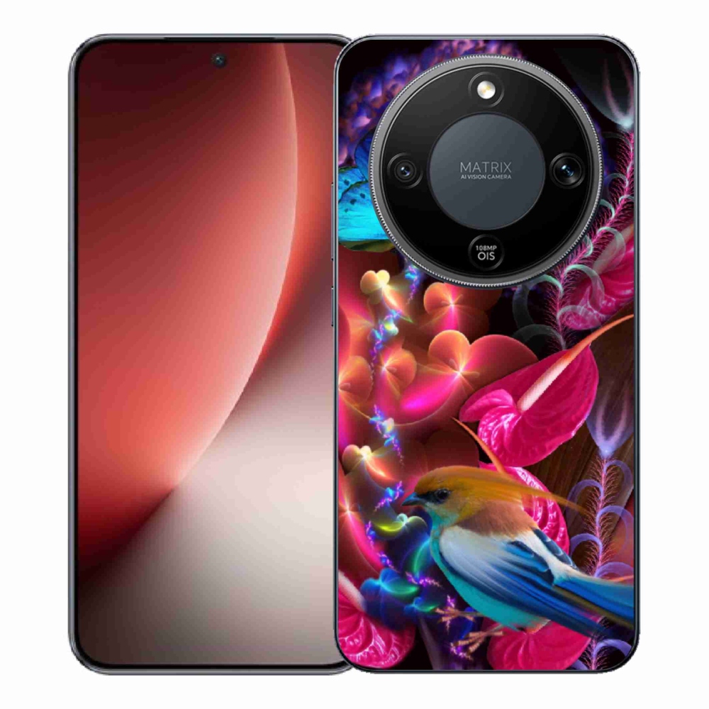 Gelový kryt mmCase na Honor Magic 8 Lite 5G - barevné květiny